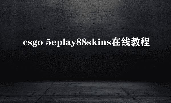 csgo 5eplay88skins在线教程