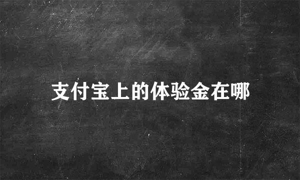 支付宝上的体验金在哪