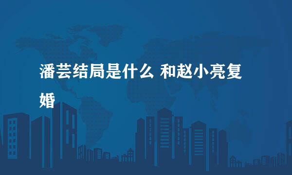 潘芸结局是什么 和赵小亮复婚