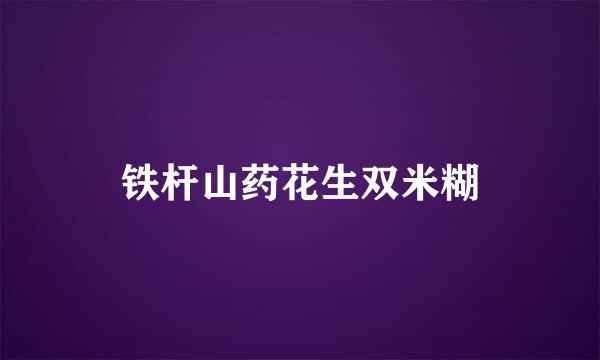 铁杆山药花生双米糊