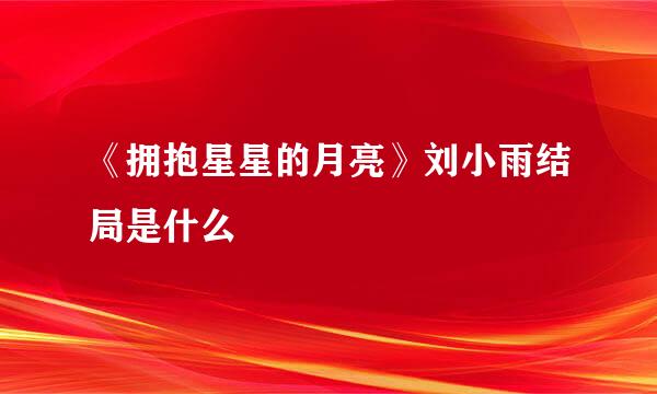《拥抱星星的月亮》刘小雨结局是什么