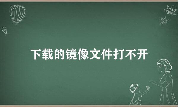 下载的镜像文件打不开