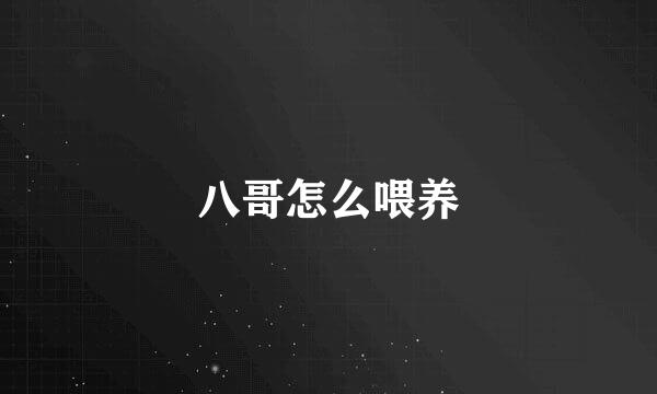 八哥怎么喂养