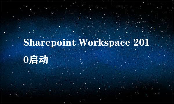 Sharepoint Workspace 2010启动