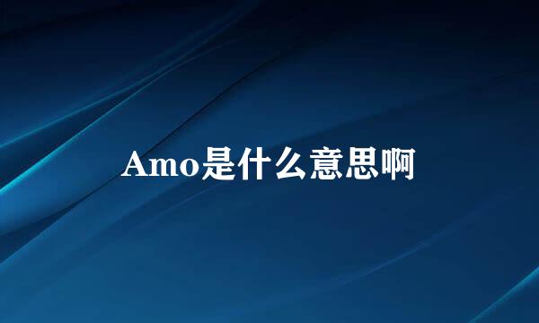 Amo是什么意思啊