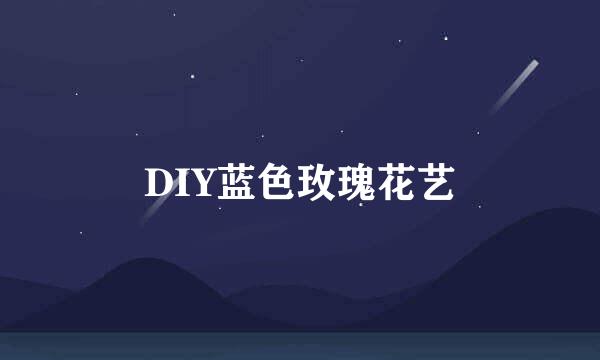 DIY蓝色玫瑰花艺