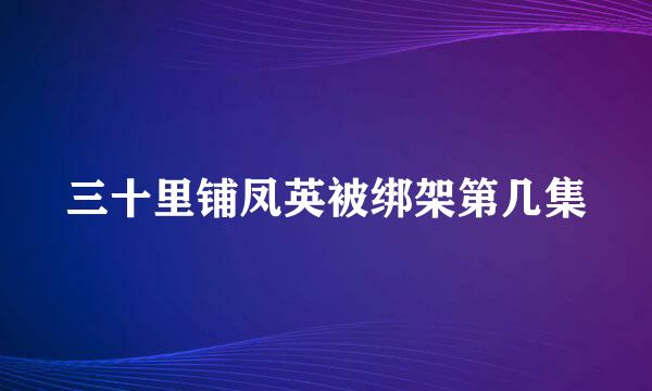 三十里铺凤英被绑架第几集