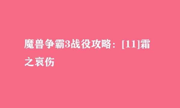 魔兽争霸3战役攻略：[11]霜之哀伤