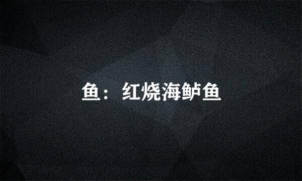 鱼：红烧海鲈鱼