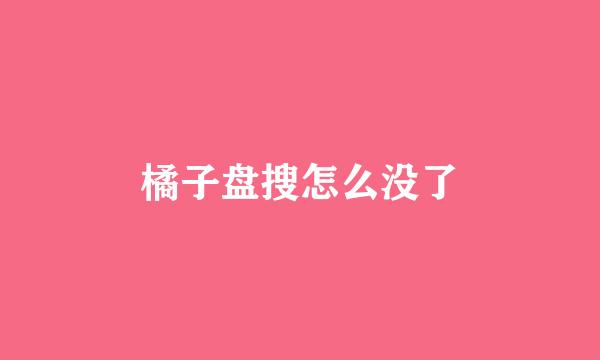橘子盘搜怎么没了