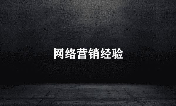 网络营销经验
