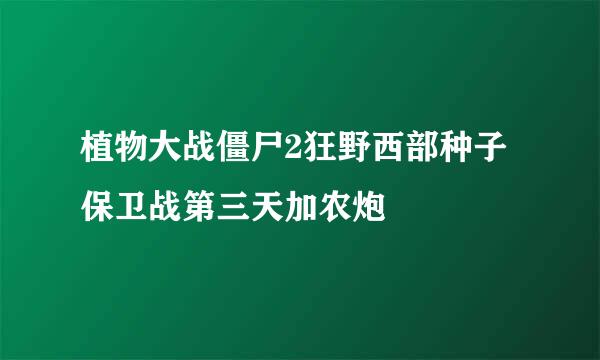植物大战僵尸2狂野西部种子保卫战第三天加农炮