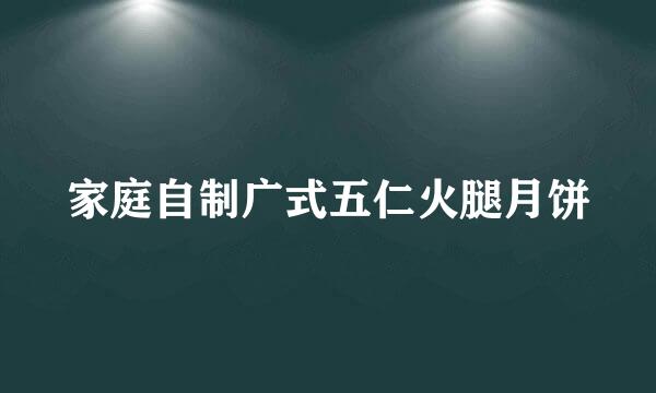 家庭自制广式五仁火腿月饼