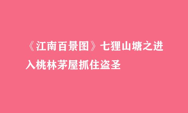 《江南百景图》七狸山塘之进入桃林茅屋抓住盗圣