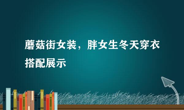 蘑菇街女装，胖女生冬天穿衣搭配展示