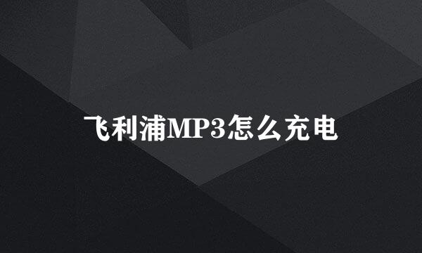 飞利浦MP3怎么充电