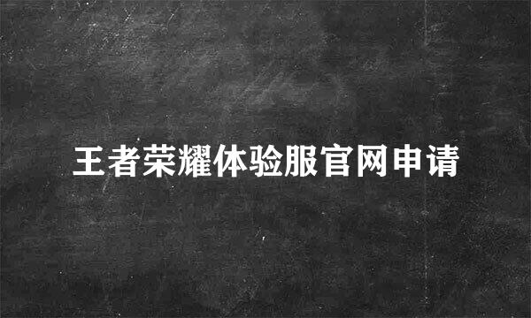 王者荣耀体验服官网申请