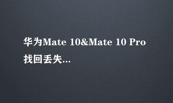 华为Mate 10&Mate 10 Pro找回丢失手机 查找手机定位怎么用