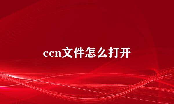 ccn文件怎么打开