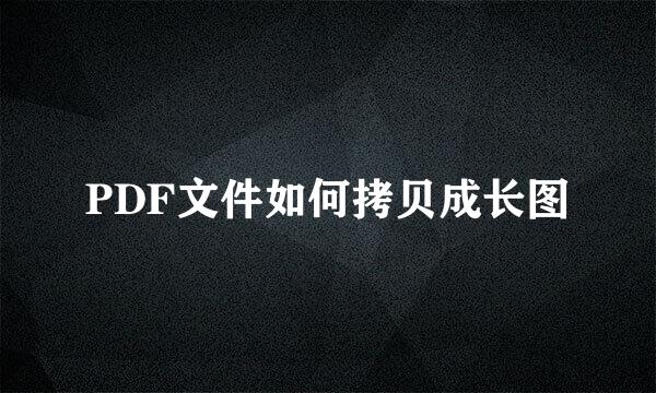 PDF文件如何拷贝成长图