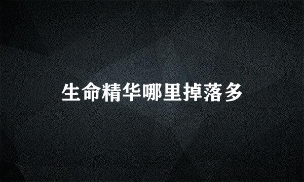 生命精华哪里掉落多