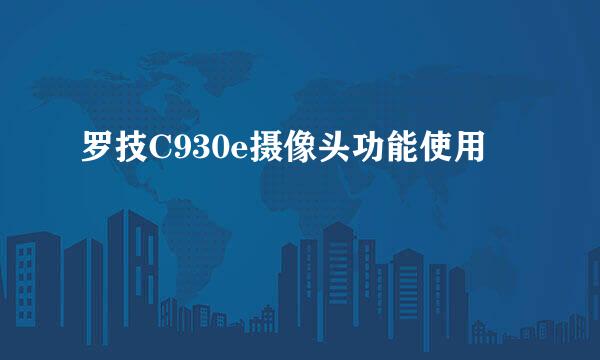 罗技C930e摄像头功能使用