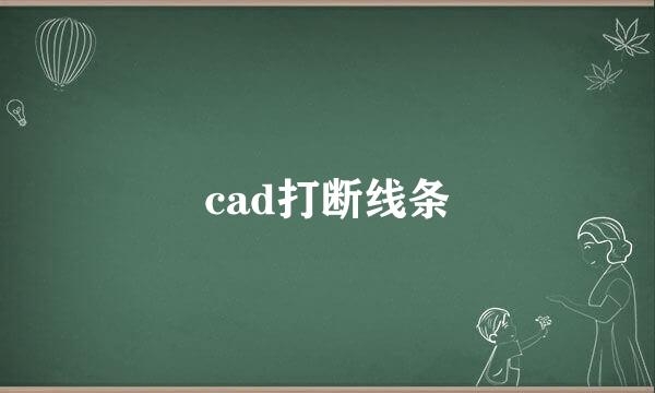 cad打断线条