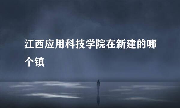 江西应用科技学院在新建的哪个镇