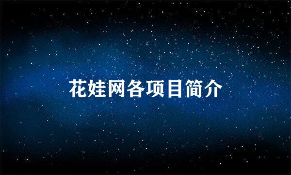 花娃网各项目简介