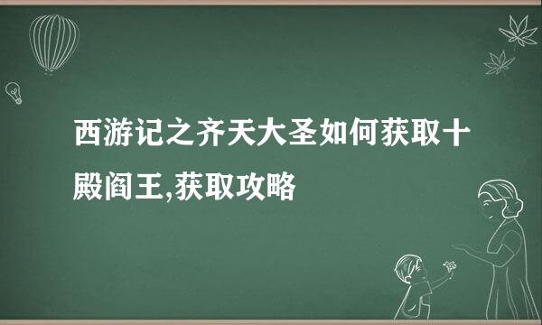 西游记之齐天大圣如何获取十殿阎王,获取攻略