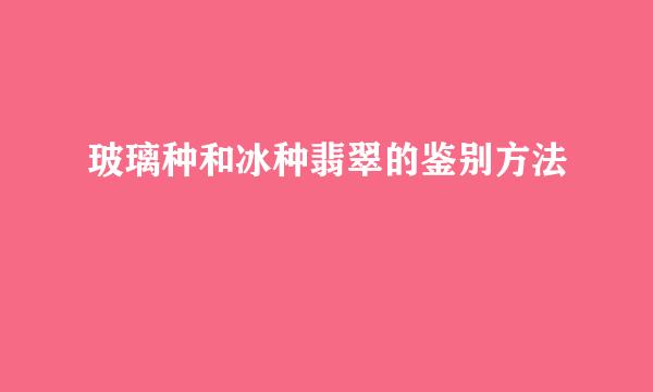 玻璃种和冰种翡翠的鉴别方法