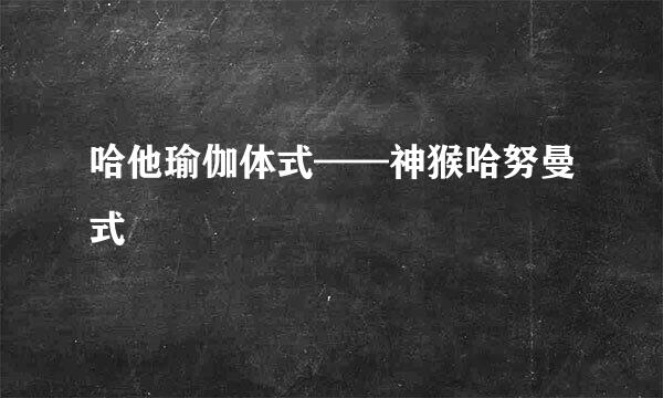 哈他瑜伽体式——神猴哈努曼式