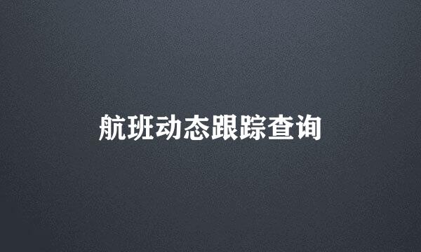 航班动态跟踪查询