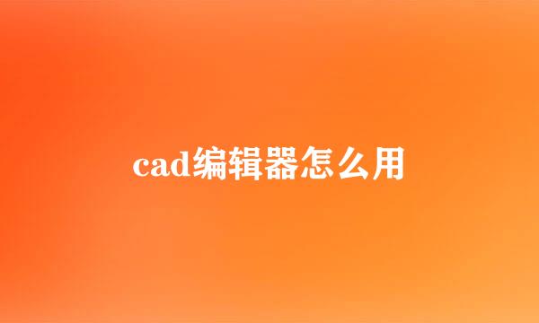 cad编辑器怎么用