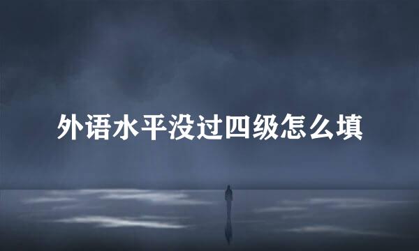 外语水平没过四级怎么填