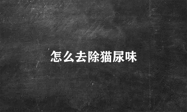 怎么去除猫尿味