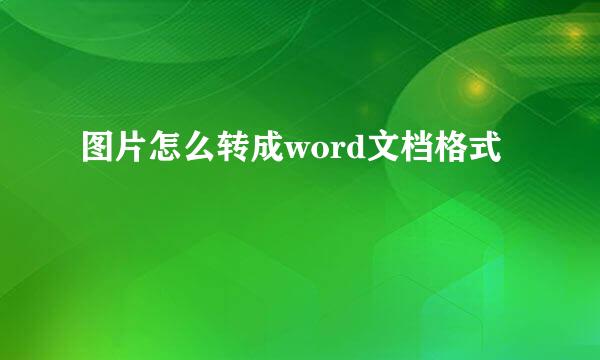 图片怎么转成word文档格式