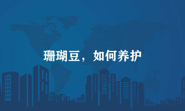 珊瑚豆，如何养护
