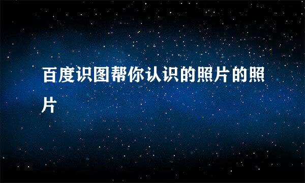 百度识图帮你认识的照片的照片