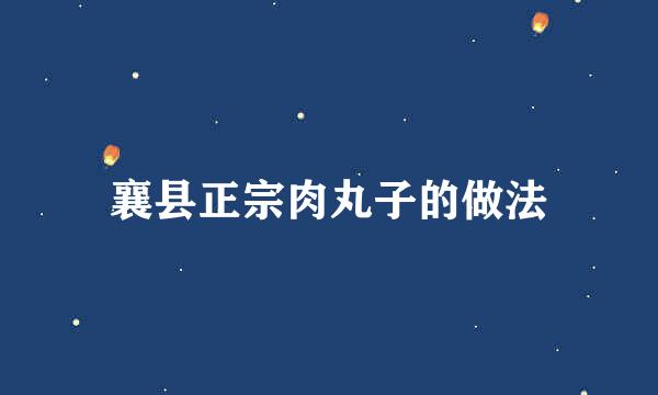 襄县正宗肉丸子的做法