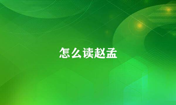 頫怎么读赵孟頫