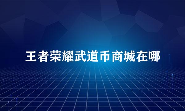 王者荣耀武道币商城在哪