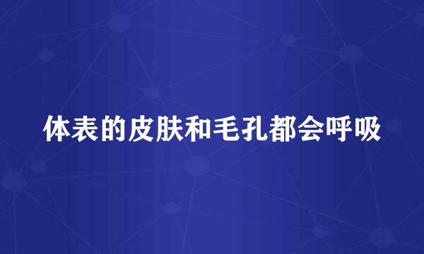 体表的皮肤和毛孔都会呼吸