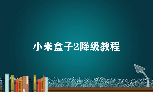 小米盒子2降级教程