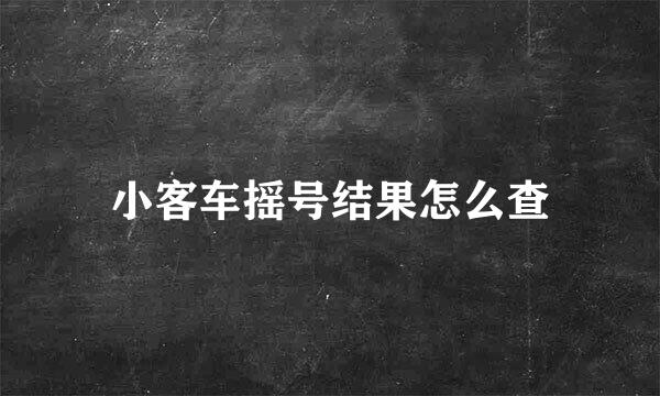 小客车摇号结果怎么查
