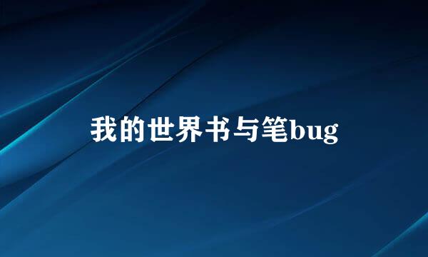 我的世界书与笔bug