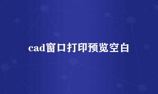 cad窗口打印预览空白