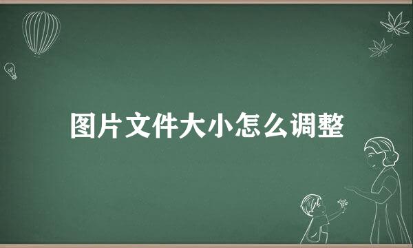 图片文件大小怎么调整