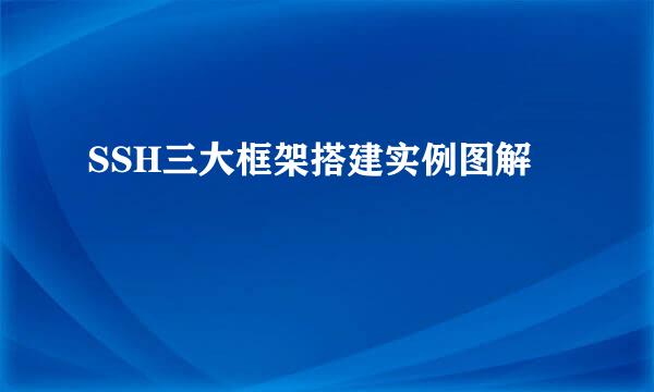 SSH三大框架搭建实例图解