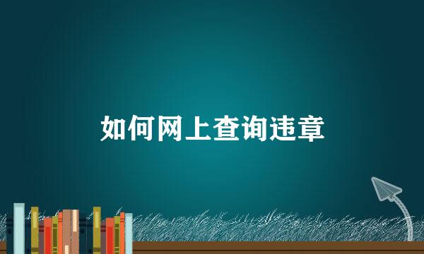 如何网上查询违章